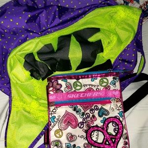 Skechers cross body and Nike reversible tote bag